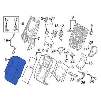 Lexus OE - Rear Left Seat Back Cushion Cover
