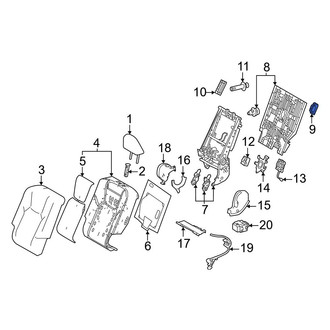 Lexus OE - Rear Right Child Restraint Anchor Plate Cap