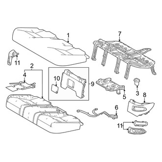 Lexus OE - Seats & Tracks - Rear Seat Components (Canada Built, Seat Cushion)