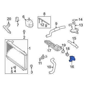 Lexus OE - Lower Engine Coolant Thermostat Housing