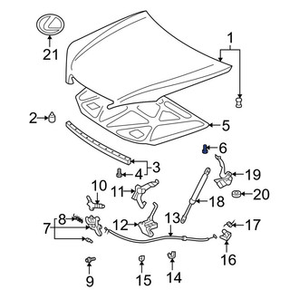 Lexus OE - Hood Insulation Pad Clip
