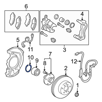 Lexus OE - Front Wheel Bearing Snap Ring