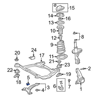 Lexus OE - Front Suspension Control Arm Bumper