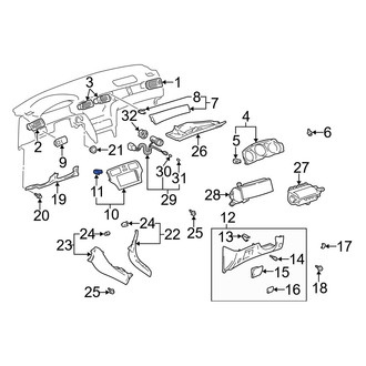 Lexus OE - Door Window Switch Bezel Clip