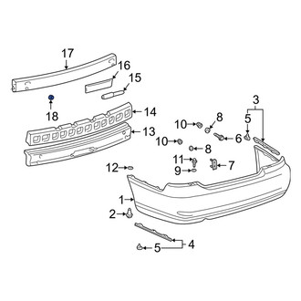 Lexus OE - Rear Bumper Cover Reinforcement Beam Nut