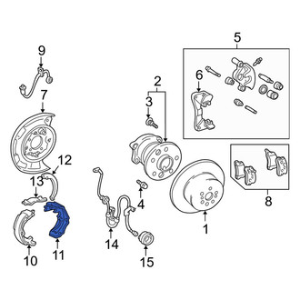 Lexus OE - Rear Left Parking Brake Shoe