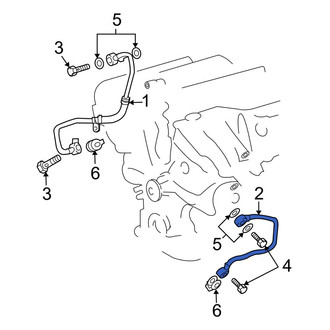 Lexus OE - Right Engine Oil Cooler Line
