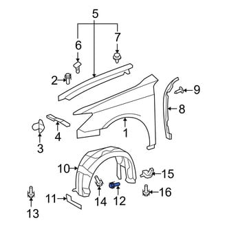 Lexus OE - Radiator Support Splash Shield Bolt