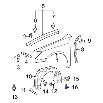 Lexus OE - Radiator Support Splash Shield Bolt