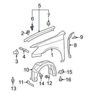 Lexus OE - Hood Seal Clip