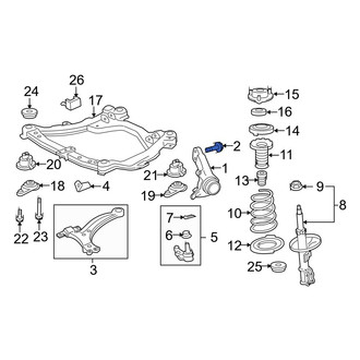Lexus OE - Suspension Strut Bolt