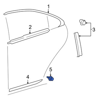 Lexus OE - Front Exterior Molding Clip