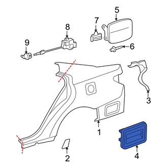 Lexus OE - Rear Quarter Panel Vent
