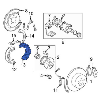 Lexus OE - Rear Left Parking Brake Shoe