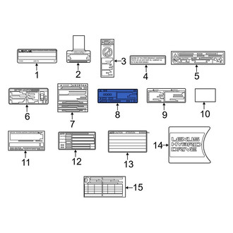 Lexus OE - A/C System Information Label