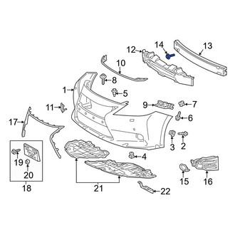 Lexus OE - Front Bumper Cover Reinforcement Beam Bolt