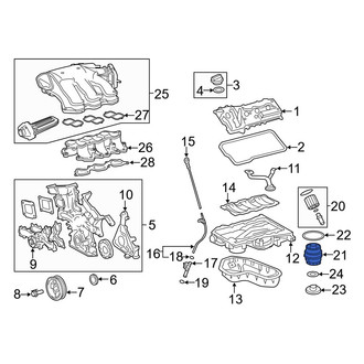 Lexus OE - Engine Oil Filter Housing Cover