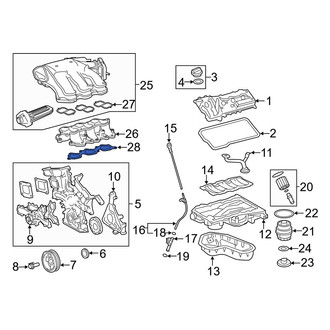 Lexus OE - Left Lower Engine Intake Manifold Gasket