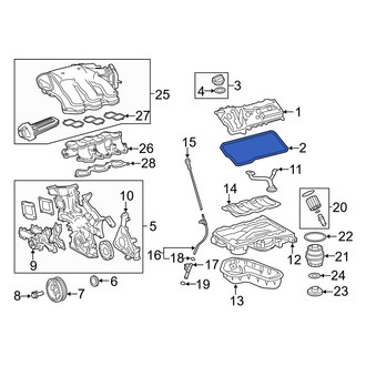 Lexus OE - Left Engine Valve Cover Gasket
