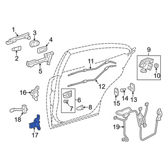 Lexus OE - Rear Left Lower Door Hinge