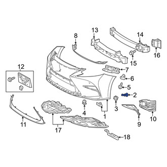 Lexus OE - Bumper Cover Retainer