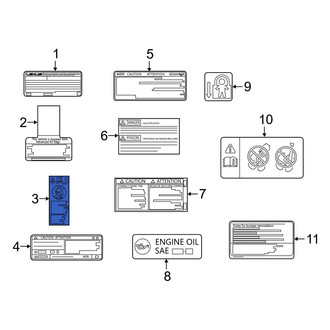 Lexus OE - Air Bag Information Label