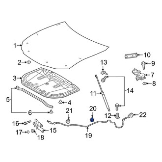 Lexus OE - Hood Release Cable Clip