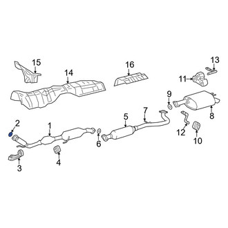 Lexus OE - Left Exhaust Muffler Gasket