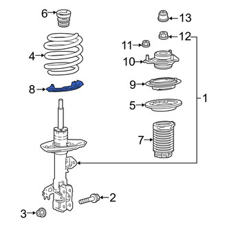 Lexus OE - Front Lower Coil Spring Insulator