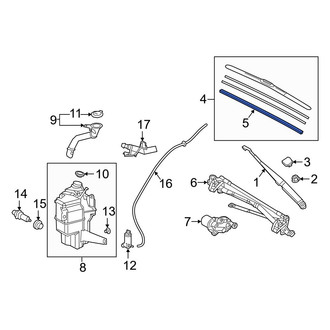 Lexus OE - Left Wiper Blade Refill