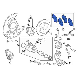 Lexus OE - Rear Disc Brake Pad Set