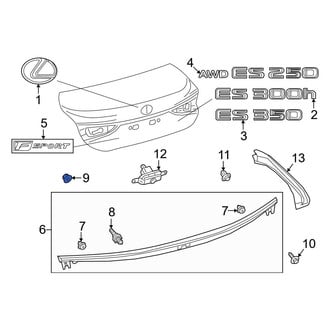 Lexus OE - Deck Lid Finish Panel Nut