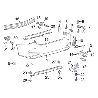 Lexus OE - Exhaust Tail Pipe Tip Nut