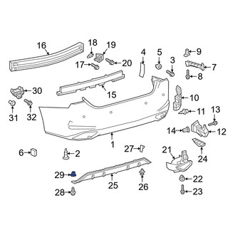 Lexus OE - Exhaust Tail Pipe Tip Nut