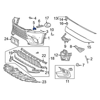 Lexus OE - Bumper Cover Retainer