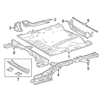 Lexus OE - Rear Body & Floor - Floor & Rails