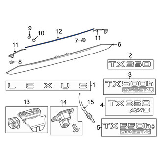 Lexus OE - Rear Center Liftgate Finish Panel