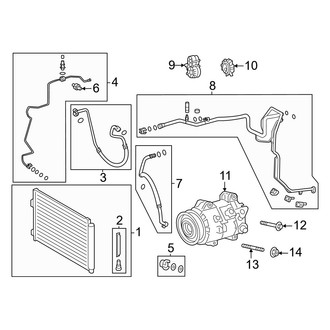 Lexus OE - Air Conditioner & Heater - Condenser, Compressor & Lines