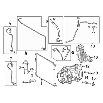 Lexus OE - Air Conditioner & Heater - Condenser, Compressor & Lines (3.5L)