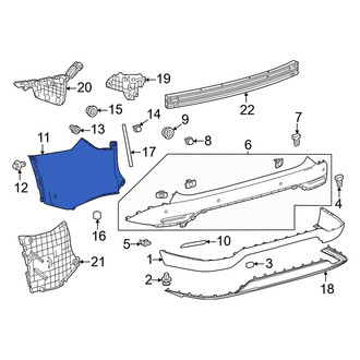 Lexus OE - Rear Left Bumper Corner Cover
