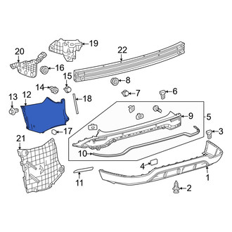 Lexus OE - Rear Left Bumper Corner Cover