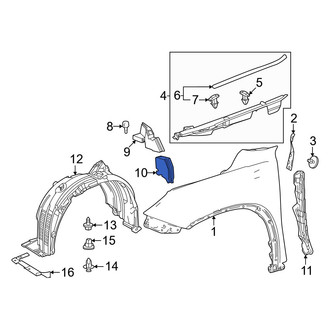 Lexus OE - Front Left Lower Fender Seal