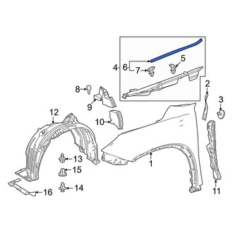 Lexus OE - Front Left Fender Filler Panel Seal