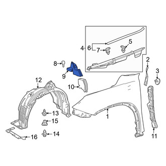 Lexus OE - Front Left Upper Fender Seal