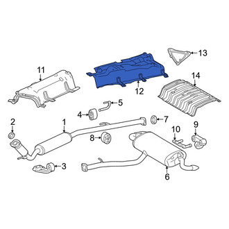 Lexus OE - Center Floor Pan Heat Shield