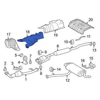 Lexus OE - Center Front Floor Pan Heat Shield