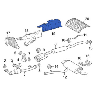 Lexus OE - Center Rear Floor Pan Heat Shield