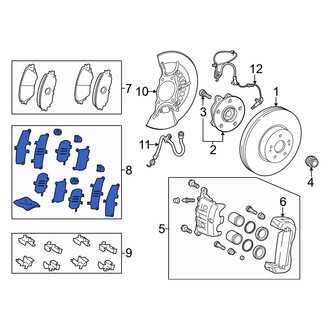 Lexus OE - Front Disc Brake Pad Shim Kit