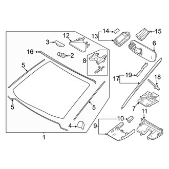 Lexus OE - Windshield - Glass