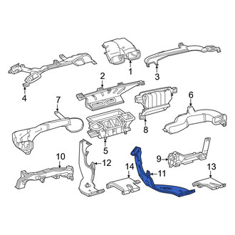 Lexus OE - Front Left Upper Instrument Panel Air Duct